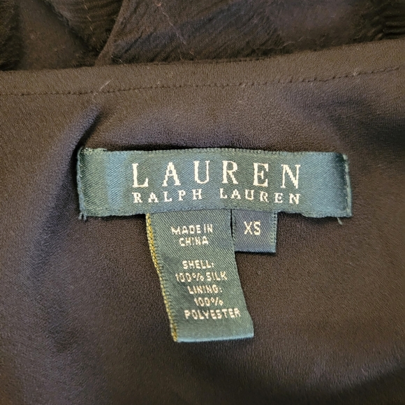 Lauren by RL Black Flutter Silk Midi Length Skirt Size XS - Picture 4 of 4